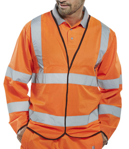 Hi-Vis Zipper Jerkin Reflective High Visibility Safety <b>Vest</b> Custom Logo Workwear Jerkin for worker - Product Image 3