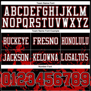 Camiseta de Fútbol Americano Personalizada para Hombre, Negra y Roja, Cuello en V, Manga Corta, Nombre del Equipo y Número Impresos por Sublimación, Absorbe la Humedad - Product Image 3
