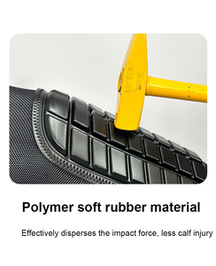 Protège-tibias personnalisés en PU souple alvéolé avec manchon de mollet en tissu maillé respirant pour basketball, football, baseball – Protection flexible pour les jambes - Product Image 4