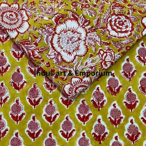 Block Print Cotton Cambric 60X60 Running Fabric Traditional Jaipuri Print Cotton Fabric - Product Image 4