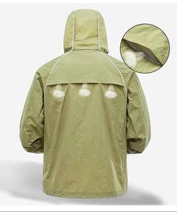 <b>Mens</b> Lightweight Canvas Outdoor Jacket Waterproof Windbreaker Breathable <b>Rain</b> <b>Coat</b> Hiking Traveling Camping Sportswear Front - Product Image 3