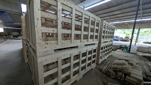 Wooden <b>Crate</b> Strong Sturdy Wooden Case Container for <b>Storage</b> Export Design Plywood Box Custom Dimension Dimensions - Product Image 3