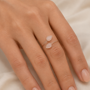 Vintage Wholesale 925 <b>Sterling</b> <b>Silver</b> Rose Quartz <b>Adjustable</b> <b>Rings</b> for Women Fine Gifts Jewelry - Product Image 5