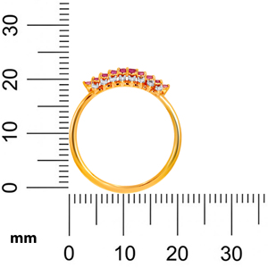 Ensemble de bagues Grand Aurora en diamant, bandes entrelacées, or jaune, diamants de laboratoire 1,60 ct au total, luxueux pour mariage et soirée - Product Image 4