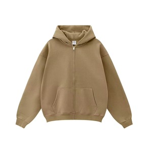 Custom Zipper <b>Hoodie</b> Heavyweight Cotton Fleece <b>Full</b> <b>Zip</b> <b>Hoodie</b> OEM Custom Logo Men's Women's <b>Zip</b> Up Sweatshirt Manufacturer - Product Image 4