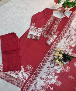 Party Wear Islamic Indian Salwar Kameez Dupatta Elegant Modest Dress Chiffon Fabric Eco-Friendly 86137 YANAYA- YD- 97 - Product Image 4