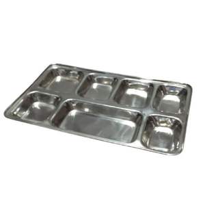 Stainless Steel Plates SS Dinner Plates Indian Thali Mess Tray Serving Tray. Indian Thali Plate - Product Image 5