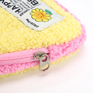 Porte-monnaie portable unisexe en laine d'agneau, couleur personnalisée, avec fermeture éclair, taille mini - Product Image 6
