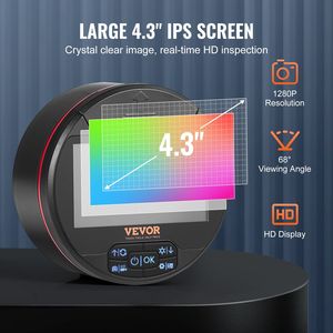 Industrial Endoscope with 4.3\" <b>IPS</b> Screen Triple Lens Borescope <b>Camera</b> & 8+2 Lights IP67 Waterproof Snake Inspection <b>Camera</b> - Product Image 3