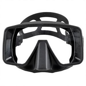 Fabricant OEM ODM sur mesure, masque de plongée unisexe pour adultes, lentille simple en silicone avec deux fenêtres, tube de plongée pour la plongée avec tuba - Product Image 1