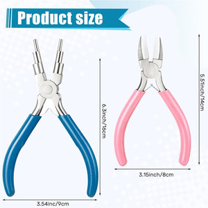 เครื่องมือทำเครื่องประดับ 2 ชิ้น คีมทำห่วง 6 in 1 สีฟ้าและสีชมพู - Product Image 4