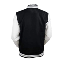Blouson de baseball d'hiver imperméable en laine avec patchs chenille Letterman, manches en laine, sur mesure, broderie homme, manteau universitaire avec boutons