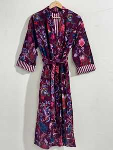 Velvet Cotton Animal Print <b>Kimono</b> Robe <b>Plus</b> <b>Size</b> High Quality Luxury with Drawstring Closure Soft Breathable Unisex - Product Image 3