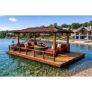 Plataforma Flotante Rectangular de Lujo para el Borde del Agua, Ideal para Resorts, Marinas, Lagos, Villas y Relajación al Aire Libre - Product Image 5