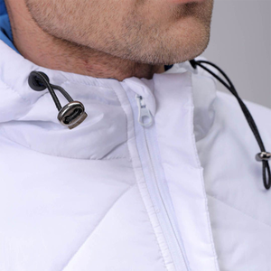 Chaqueta acolchada de invierno para hombre, talla grande, personalizada OEM, impermeable, cortavientos, con capucha y cremallera, bordada, informal, para nieve, senderismo. - Product Image 3