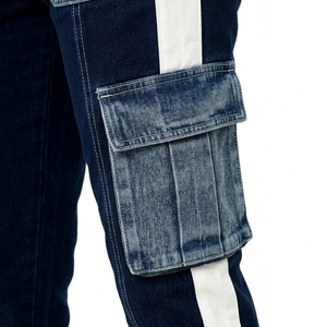 Ensemble pantalon et veste en jean décontracté pour femme, style streetwear, coupe oversize, longueur intégrale, deux pièces tendance - Product Image 5