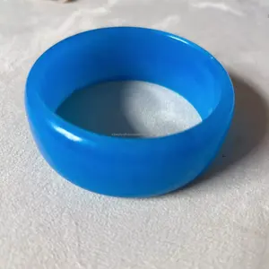 Bohemian Designer's Eco-friendly Trendy Resin Cuff <b>Bracelets</b> Sky Blue <b>Stacking</b> Wedding Fashionable Jewelry Accessories - Product Image 2