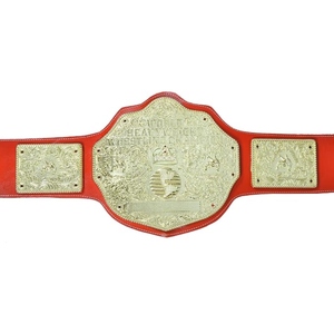 Custom Gold Championship Belt Wrestling Boxing MMA Champion Title Belt Premium Leather Strap <b>Metal</b> <b>Plates</b> Personalized Branding - Product Image 1
