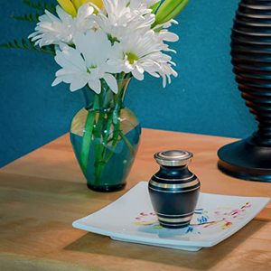 Classic Brass <b>Keepsake</b> <b>Memorial</b> Cremation Urn Ash Holder Crafted With Elegant Surface Texture And Stylish Appeal - Product Image 3