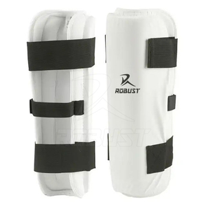 Protège-tibias en cuir de haute qualité pour l'entraînement de Taekwondo - Équipement d'arts martiaux léger et écologique, personnalisable, fabriqué au Pakistan - Product Image 4