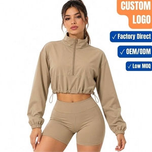 Ensemble veste courte et short de motard pour femme, couleur kaki sable, ton neutre, fabricant - Product Image 1