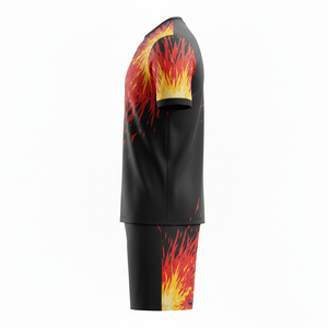 ชุดฟุตบอลหญิงแบบ unisex พร้อมกางเกงขาสั้น ชุดสองชิ้น ชุดฝึกซ้อมฟุตบอล แห้งเร็ว ชุดออกกำลังกาย ชุดกีฬา OEM - Product Image 3