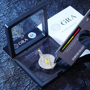 Nouveau collier hip-hop avec pendentif éclair en moissanite de luxe de forme baguette, en argent sterling 925, pour femmes et hommes - Product Image 5