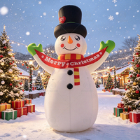 Boneka Salju Natal Tiup Raksasa 6M, Boneka Salju Tiup Besar untuk Dekorasi Natal di Halaman, Mal, Festival Komersial Grosir