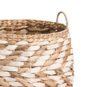 Cesta Ecológica de Jacinto de Agua Hecha a Mano, Cesta Decorativa de Almacenamiento con Acabado Natural para la Organización del Hogar - Product Image 2