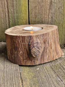 Decorative Wood T-Light Holder with Unique Design for Christmas Home Interiors Parties & Stylish Gifting - Product Image 2
