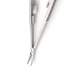 Tijeras de Depilación de Cejas Profesionales con Cuchilla Curva de Acción de Resorte, Acero Quirúrgico Acabado a Mano, Agudeza Superior - Product Image 2