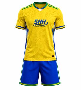 Wholesale Custom Men's <b>Soccer</b> Jerseys Shorts Heat-Transfer Printed 100% Polyester Lightweight Breathable Summer Sportswear OEM - Product Image 1