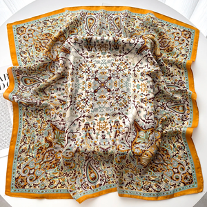 Pañuelo cuadrado de seda 2026 para mujer, diadema estampada, foulard, hiyab de satén, bandas para el cabello, pañuelo para el cuello, envolturas para la cabeza femeninas, bandana - Product Image 3