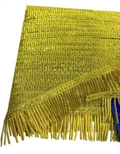 Frange en fil d'or OEM pour décoration de vêtement religieux, tailles personnalisées, franges en fil d'or pour la vente en ligne - Product Image 2