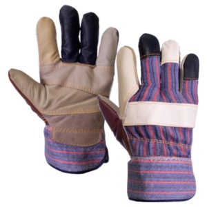 Gants de sécurité en cuir de buffle robuste pour usage industriel et domestique, protection renforcée des mains et des bras - Product Image 1