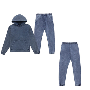 Survêtement uni pour homme délavé à l'acide, dernière conception, qualité supérieure, prix bas, personnalisable, nouvelle taille, vente en gros - Product Image 4