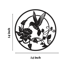 Humming Bird Shape Metal <b>Wall</b> Art with Powder Coated Finish <b>Hanging</b> <b>Wall</b> Vase for Charming Garden Decor - Product Image 4