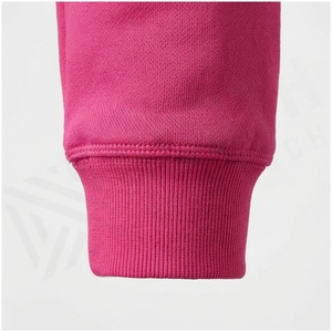 Women <b>Pink</b> Hooded Zipper <b>Tracksuit</b> <b>Set</b> Full Sleeve Solid Color Casual Sweatshirt and Pants 100% Cotton Midweight Autumn Wear - Product Image 6