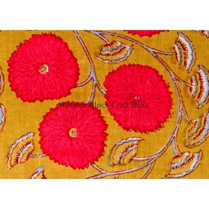 Tela de Algodón Ligera y Ecológica con Estampado Floral, Tela Tejida a Mano India Multicolor para Bolsos y Camisas - Product Image 4