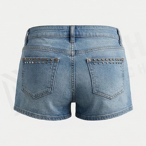 Shorts en jean vintage pour femmes, design streetwear sur mesure, mode décontractée estivale pour femmes, couleur personnalisée, vêtements tendance - Product Image 2