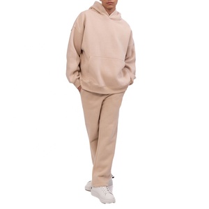 Concevez votre propre survêtement d'entraînement personnalisé surdimensionné pour hommes survêtement à capuche surdimensionné de haute qualité 100% coton - Product Image 1