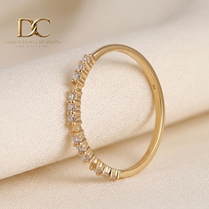 Fine Luxury 14KT Solid Gold <b>Ring</b> with Lab Grown <b>Diamond</b> Women's Wedding & Party Jewelry Wholesale Manufacturer - Product Image 4