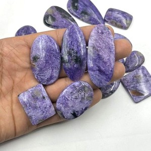Charoita Púrpura Natural, Cabujón Liso, Piedra Preciosa Pulida Suelta para Fabricación de Anillos y Colgantes, Precio al por Mayor, Grado AAA - Product Image 2