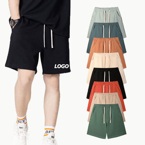 Pantalones Cortos Bermuda de Punto Transpirables de Alta Calidad para Hombre, Cintura Media, con Cordón Ajustable, Logotipo Frontal y Estampado en Relieve - Product Image 1