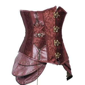 Vente en gros de hauts corsets en cuir noir sexy de qualité supérieure pour femmes, corsets pour femmes, logo personnalisé, service OEM - Product Image 2