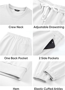 Premium Unisex Casualwear Sweatsuit 2 Piece Set Crewneck Sweatshirt Jogger <b>Pants</b> Relaxed Fit <b>Lounge</b> and Streetwear - Product Image 3