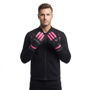 Gants de course unisexes en cuir perforé respirant à doigts entiers avec fermeture auto-agrippante – Édition été Hashbloom International - Product Image 1