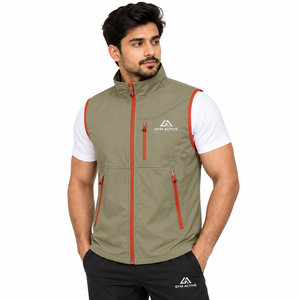 Chaleco de Forro Polar Ligero con Logotipo Personalizado, Cuello Alto, Cierre de Cremallera, para Hombre y Mujer, Deportivo, Cortavientos, Transpirable, Sin Mangas - Product Image 3