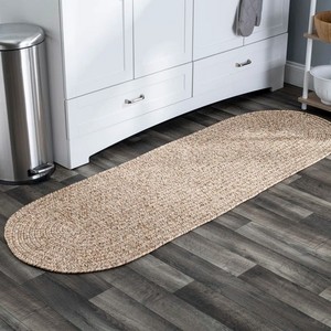 Indian Handmade Handwoven Jute Oval Rug Braided Reversible <b>Carpet</b> for Bedroom, Living Room, Dining Room - Product Image 3