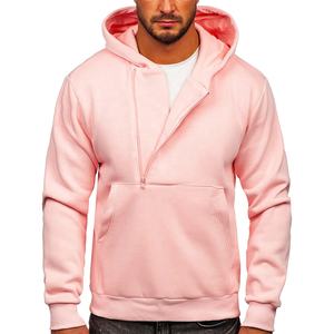Venta al por mayor de encargo de calidad Premium Jersey cuarto zipup Casual de moda de invierno sudaderas con capucha para los hombres - Product Image 1
